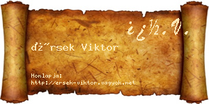 Érsek Viktor névjegykártya