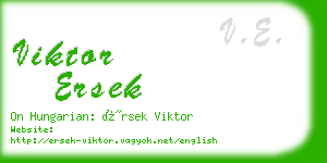 viktor ersek business card